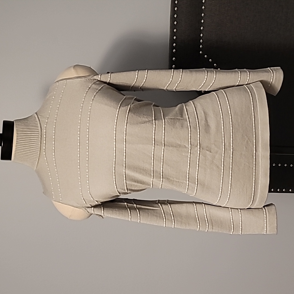 Fine gauge, cold shoulder sweater